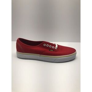 Vans Authentic Solstice 2016 Red Black Gold Skate Shoes Men 10 Womens 12